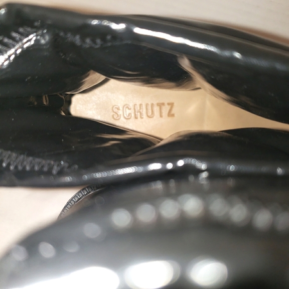 Schutz Joseane Boots in Shiny Black Nylon Size 7B - Picture 11 of 15